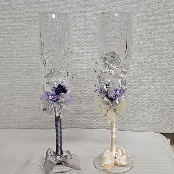 WATERFORD CRYSTAL LOVE FOREVER 7oz. FLUTES BFPM-02-257 - Picture 1 of 5